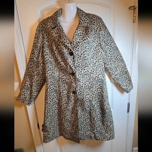 Vintage Jonathan Michael Leopard print trench Coat